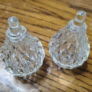 Two Pear Shaped Crystal Box with Lid